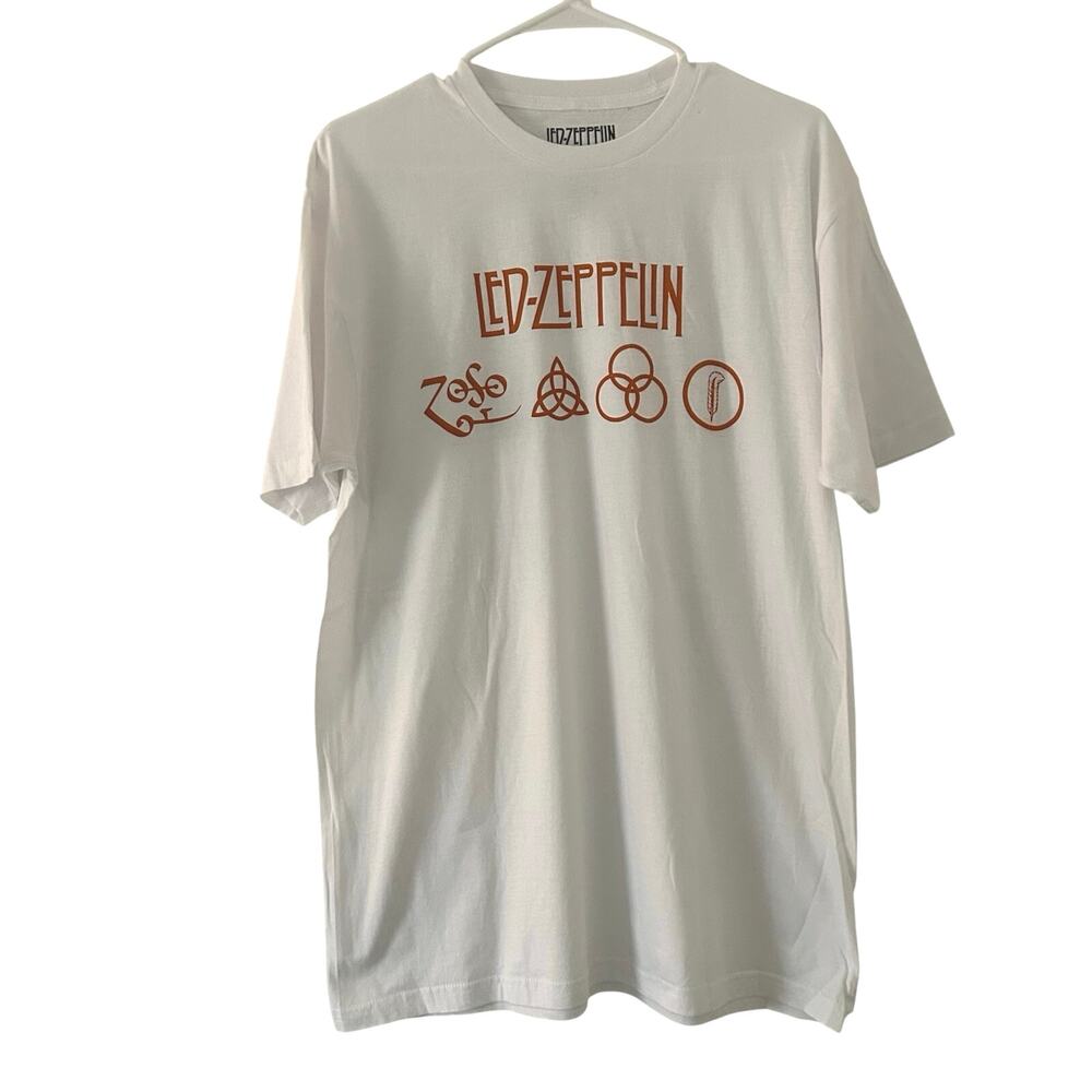 Led Zeppelin Men's Unisex Four Symbols IV Album Band T-Shirt L Large NWOT